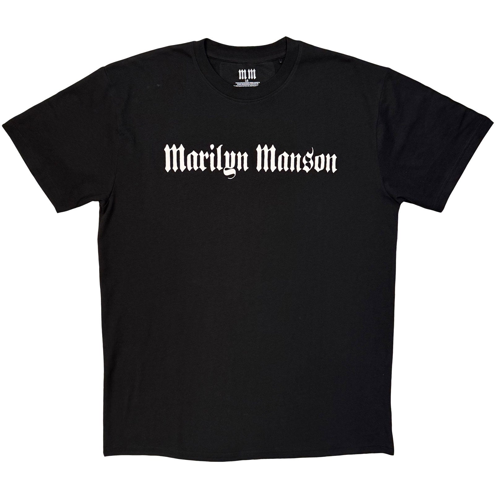 Marilyn Manson: Logo Mono T-shirt – officielt merchandise