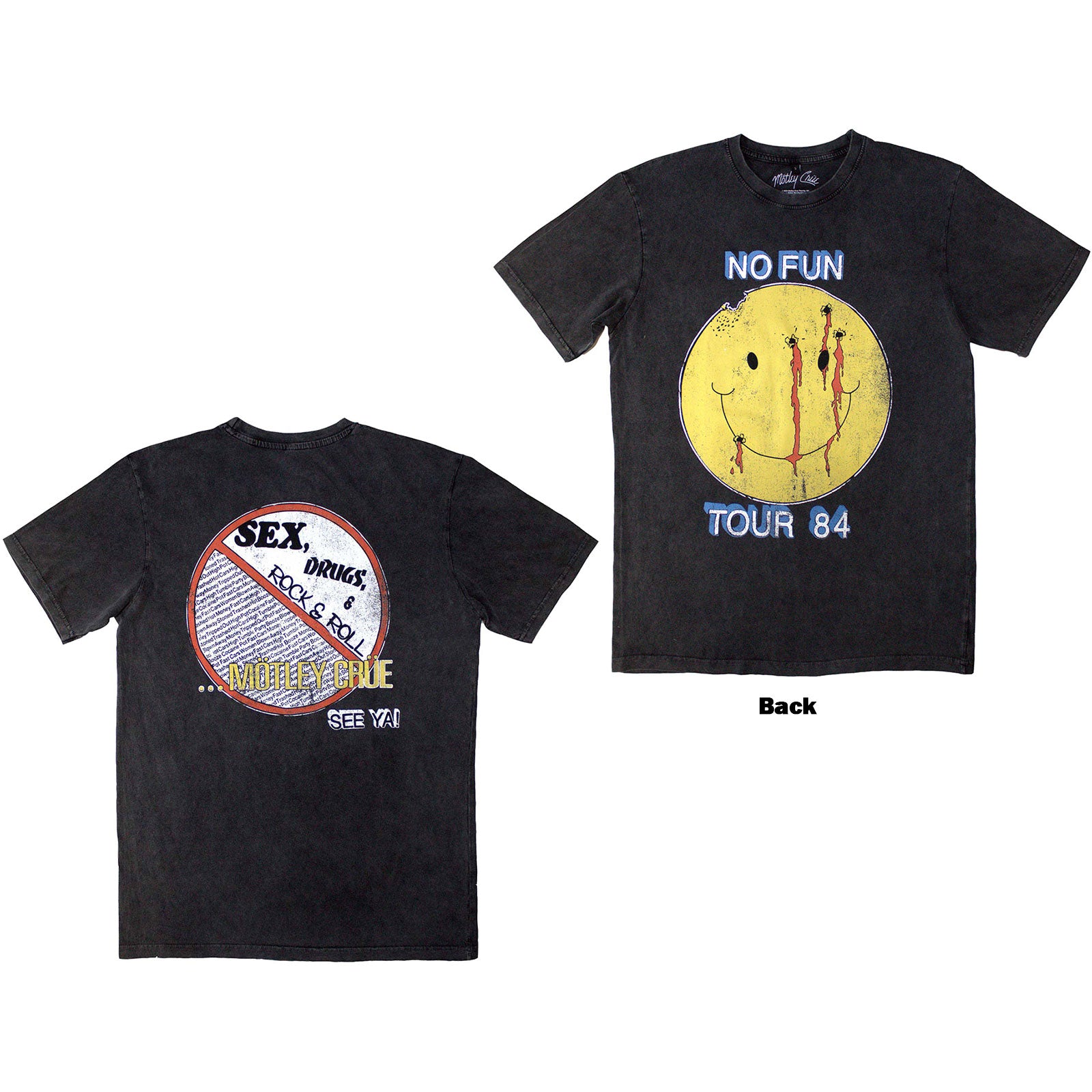 Motley Crue: No Fun Tour '84 Stone Wash T-Shirt (Wash)