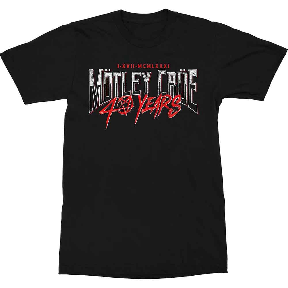 Motley Crue: 40 Years T-shirt – officielt merchandise