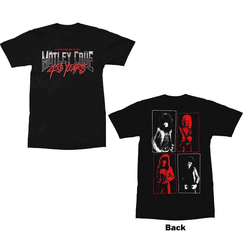 Motley Crue: 40 Years T-shirt – officielt merchandise