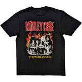 Motley Crue: Vintage World Tour Flames T-shirt – officielt merchandise