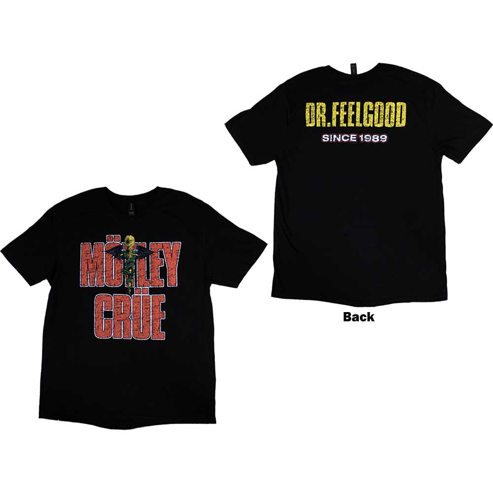 Motley Crue: Dr Feelgood Since 1989 T-Shirt (Back Print)