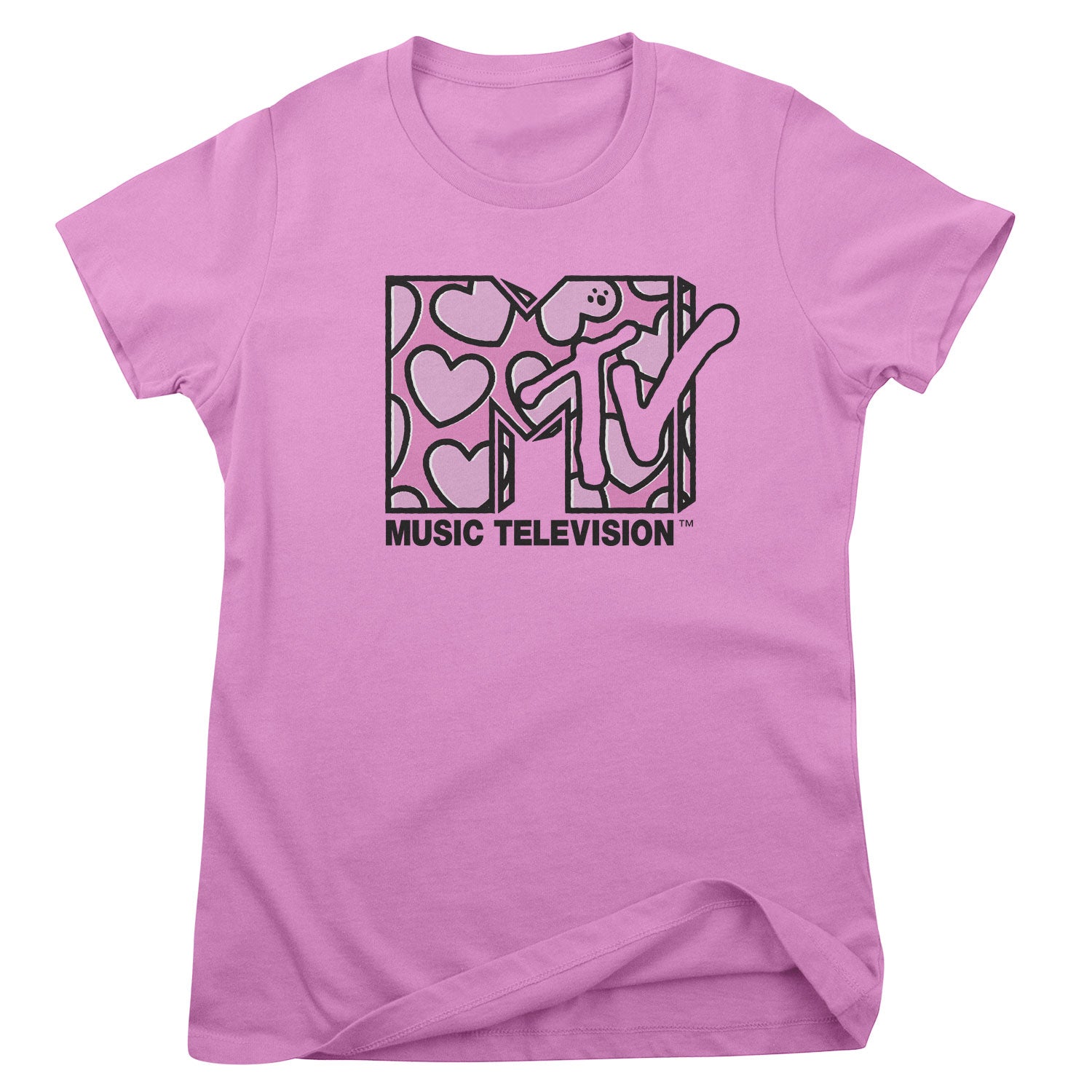 MTV Heart Patter Logo Girly Tee