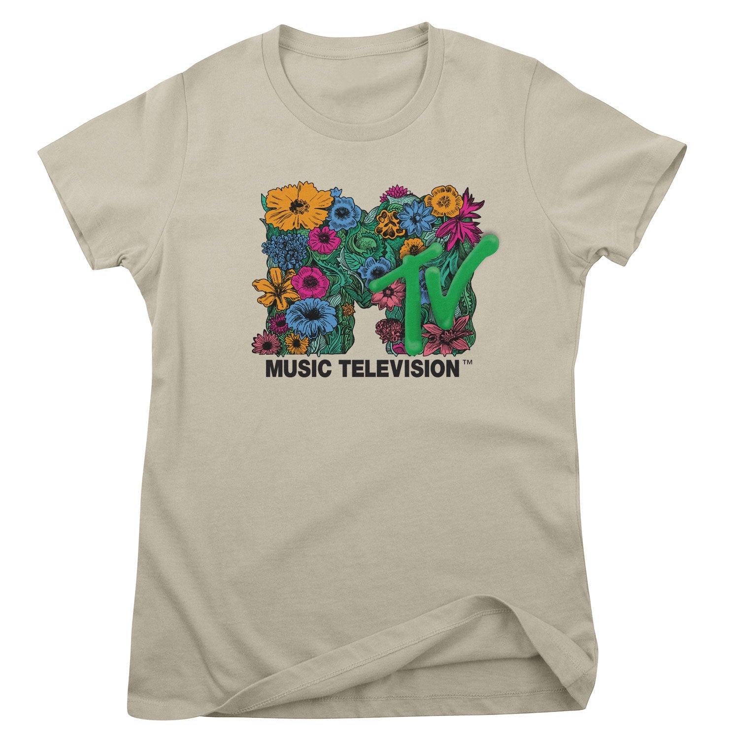 MTV Flower Bouquet Logo Girly Tee