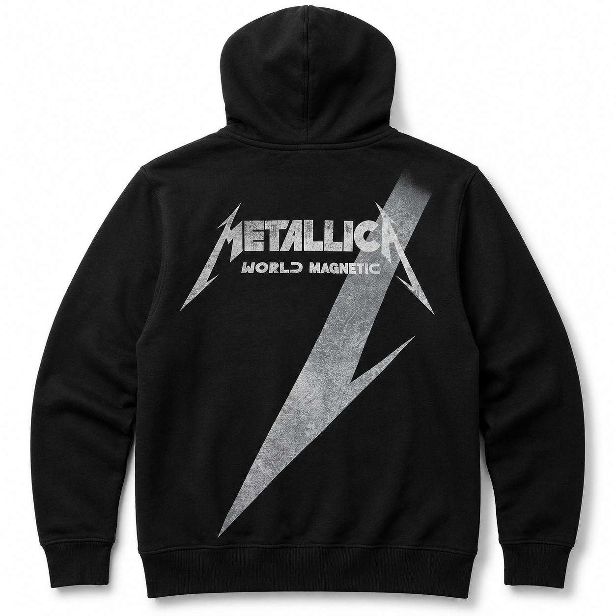 Metallica: Shrouded Hoodie med lynlås + Rygprint