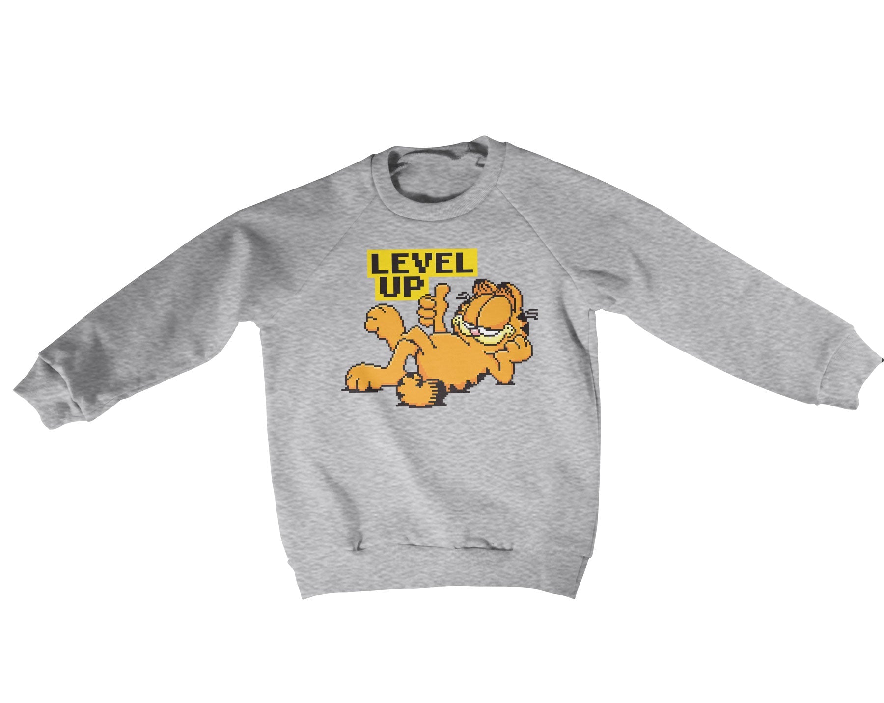 Garfield - Level Up Kids Sweatshirt Kids Sweatshirt fra Garfield