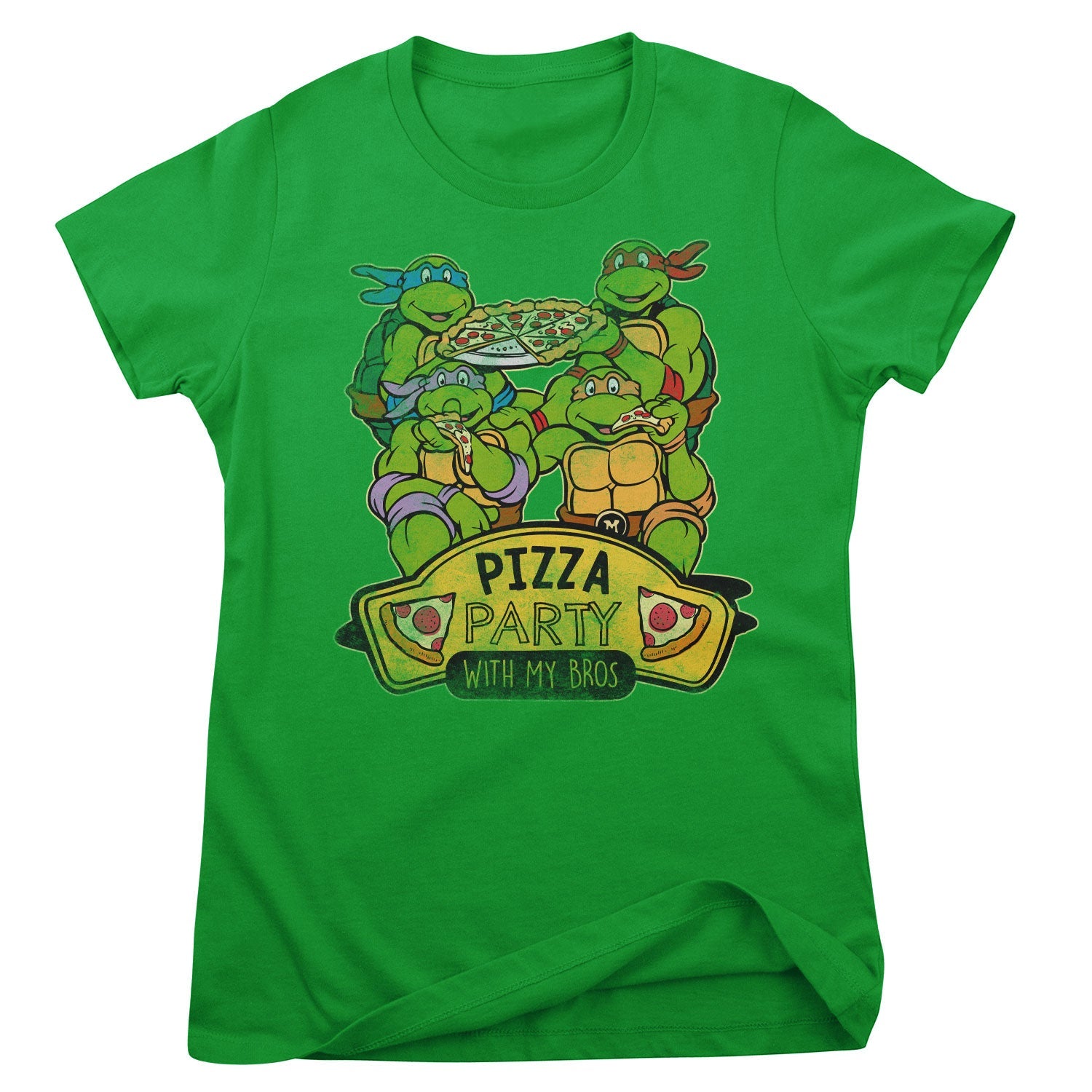 Pizza Party With My Bros Girly Tee