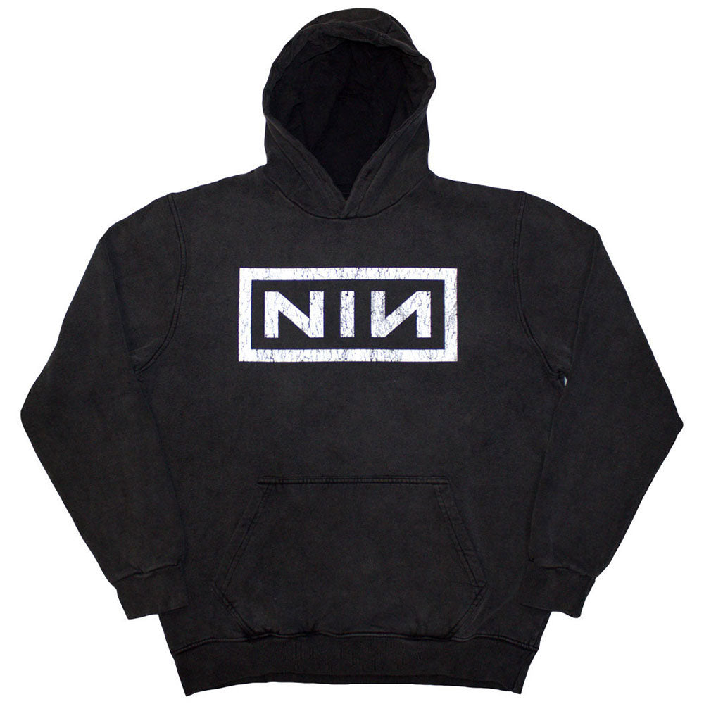 Nine Inch Nails: Classic Logo Stone Wash Pullover Hoodie (Wash)