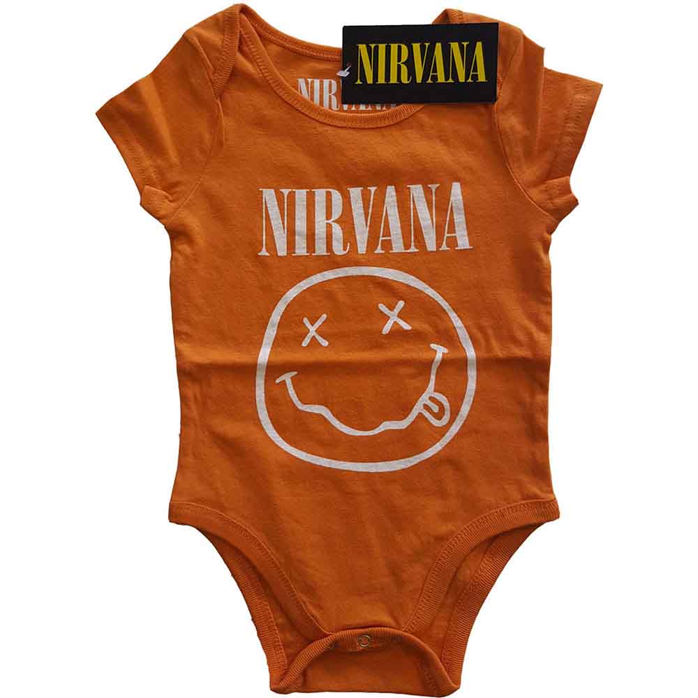 Nirvana: White Happy Face Babywear – officielt merchandise