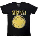 Nirvana: Happy Face Infill Distressed T-shirt – officielt merchandise