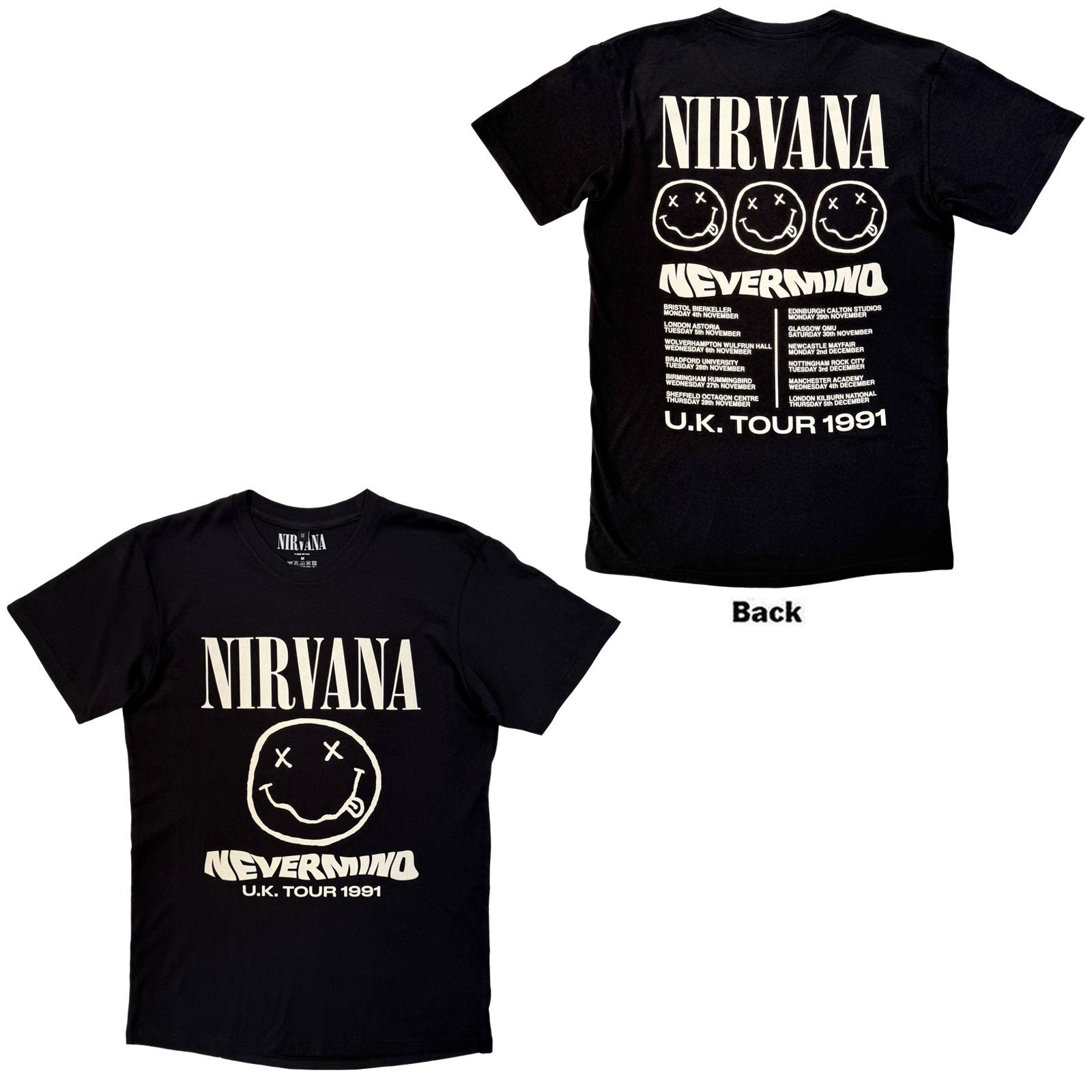 Nirvana: Tour '91 T-shirt – officielt merchandise