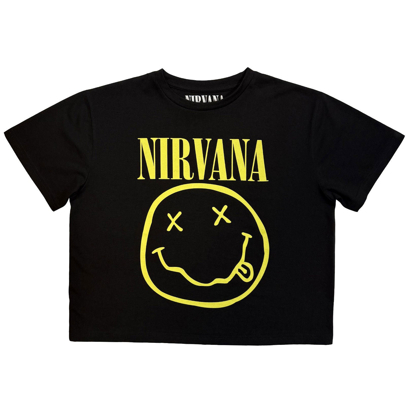 Nirvana: Yellow Happy Face T-shirt – officielt merchandise