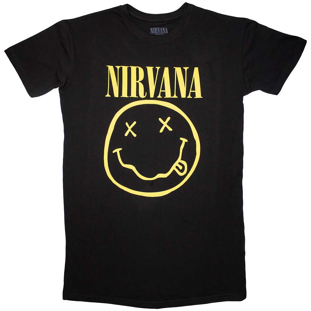 Nirvana: Yellow Happy Face T-Shirt Dress (Kvinder)