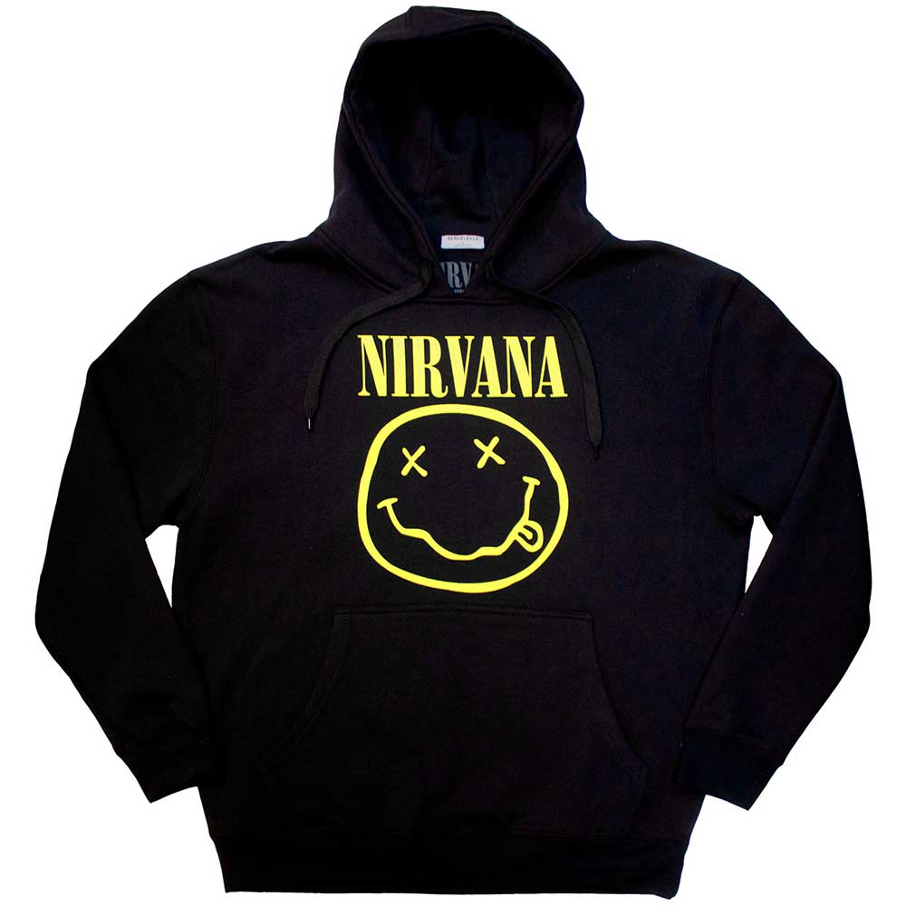 Nirvana: Yellow Happy Face Pullover Hoodie