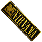 Nirvana: Logo & Happy Face Bordered Small Standard Patch