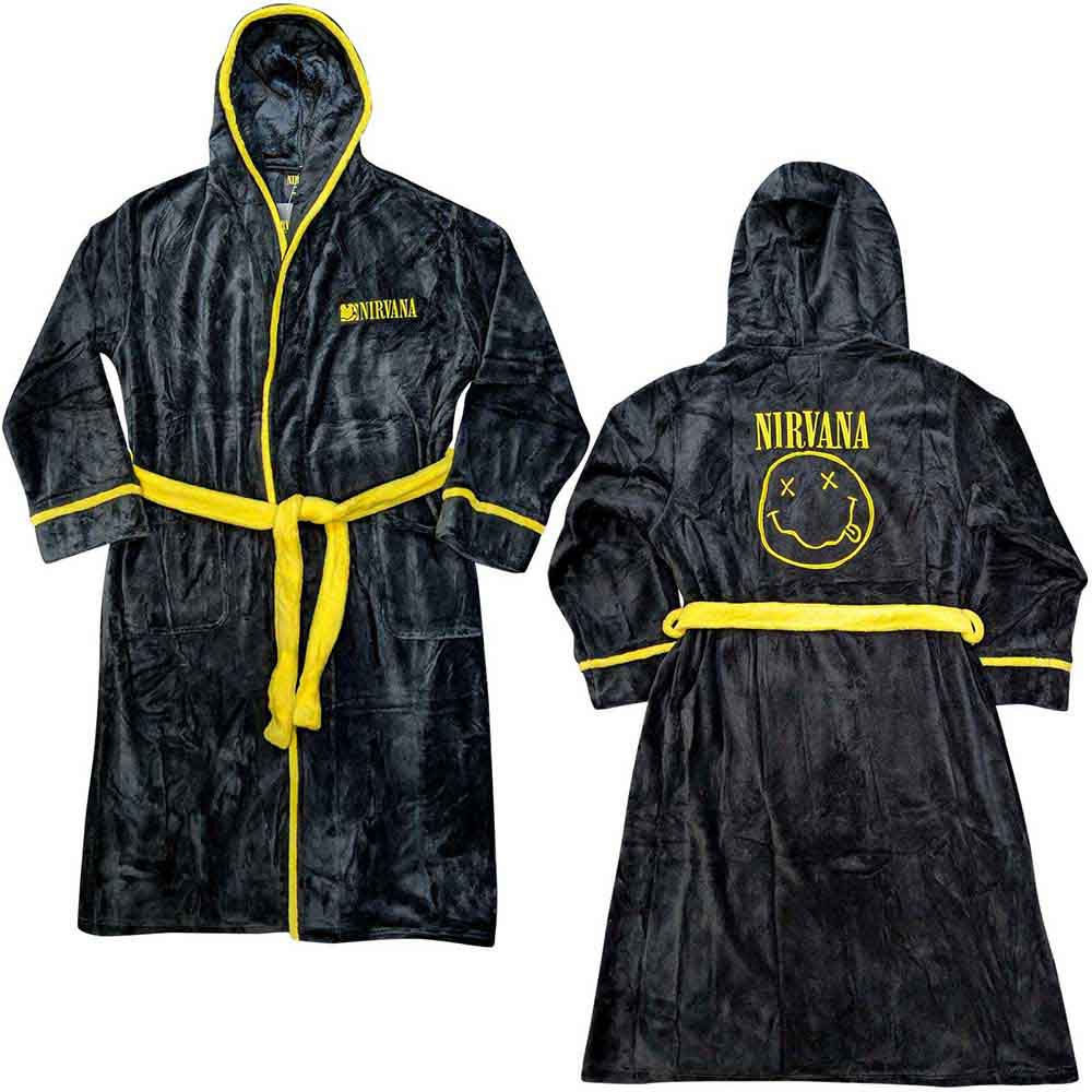 Nirvana: Yellow Happy Face Bathrobe – officielt merchandise
