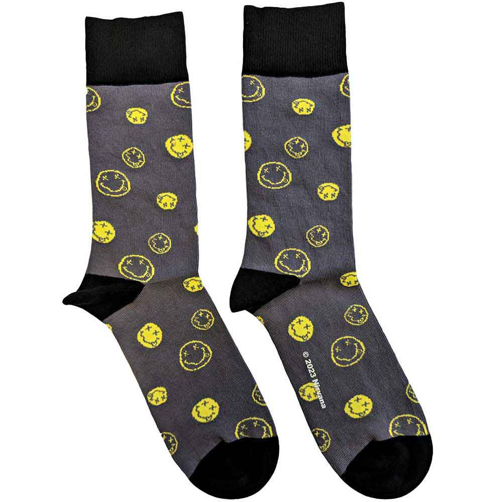 Nirvana: Mixed Happy Faces Ankle Socks