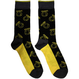 Nirvana: Yellow Happy Face Pattern Ankle Socks