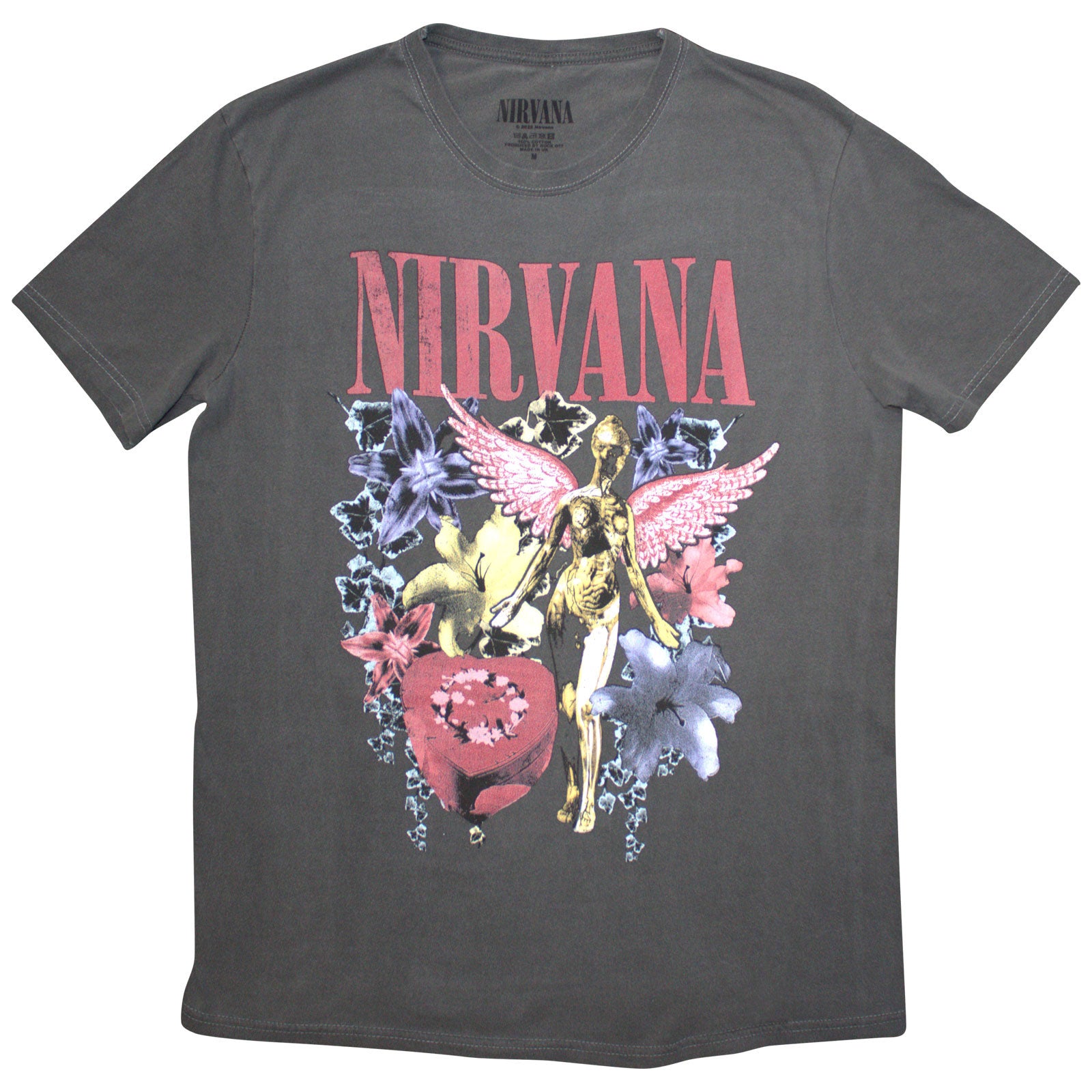 Nirvana: In Utero Vintage Collage Stone Wash T-Shirt (Wash)