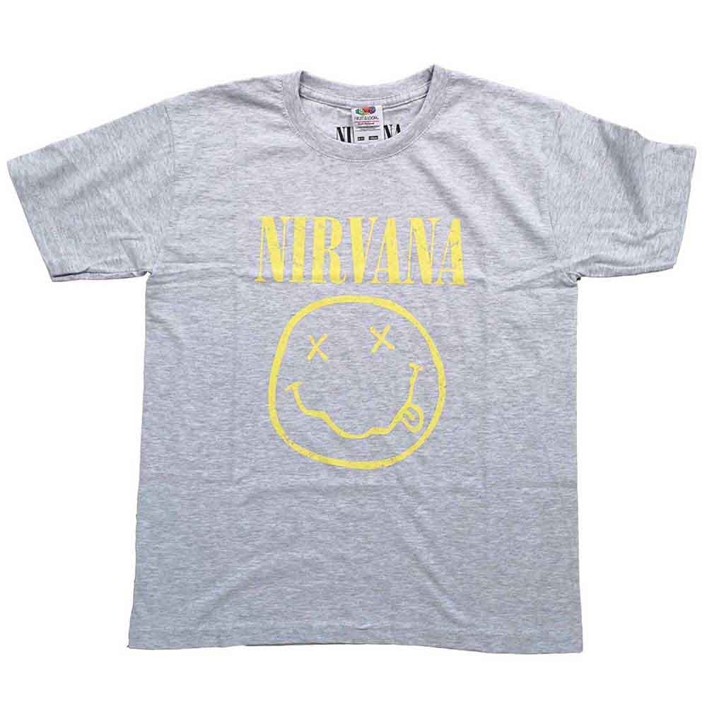 Nirvana: Yellow Happy Face T-shirt – officielt merchandise