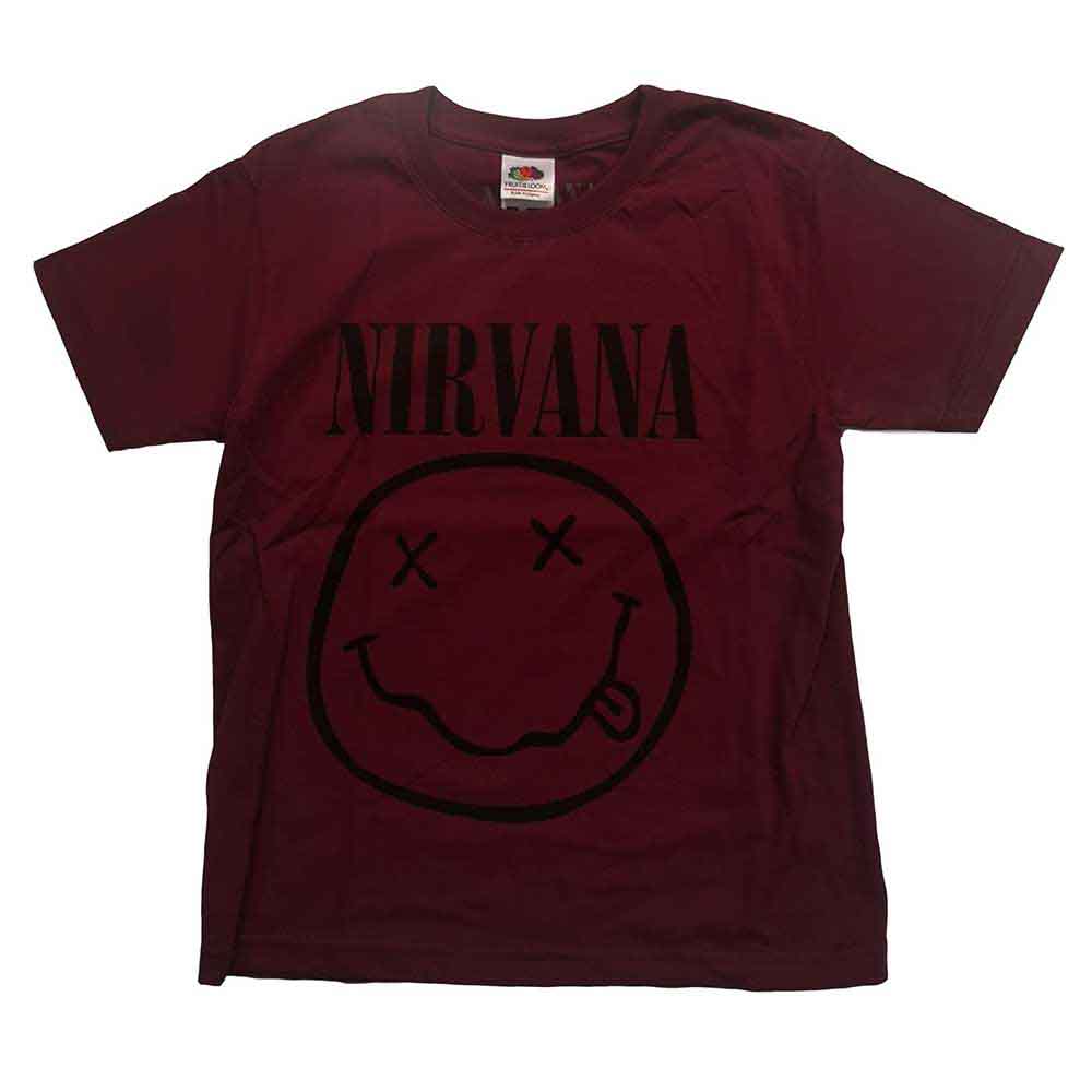 Nirvana: Grey Happy Face T-shirt – officielt merchandise