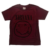 Nirvana: Grey Happy Face T-shirt – officielt merchandise