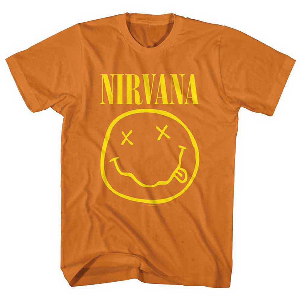 Nirvana: Yellow Happy Face T-shirt – officielt merchandise