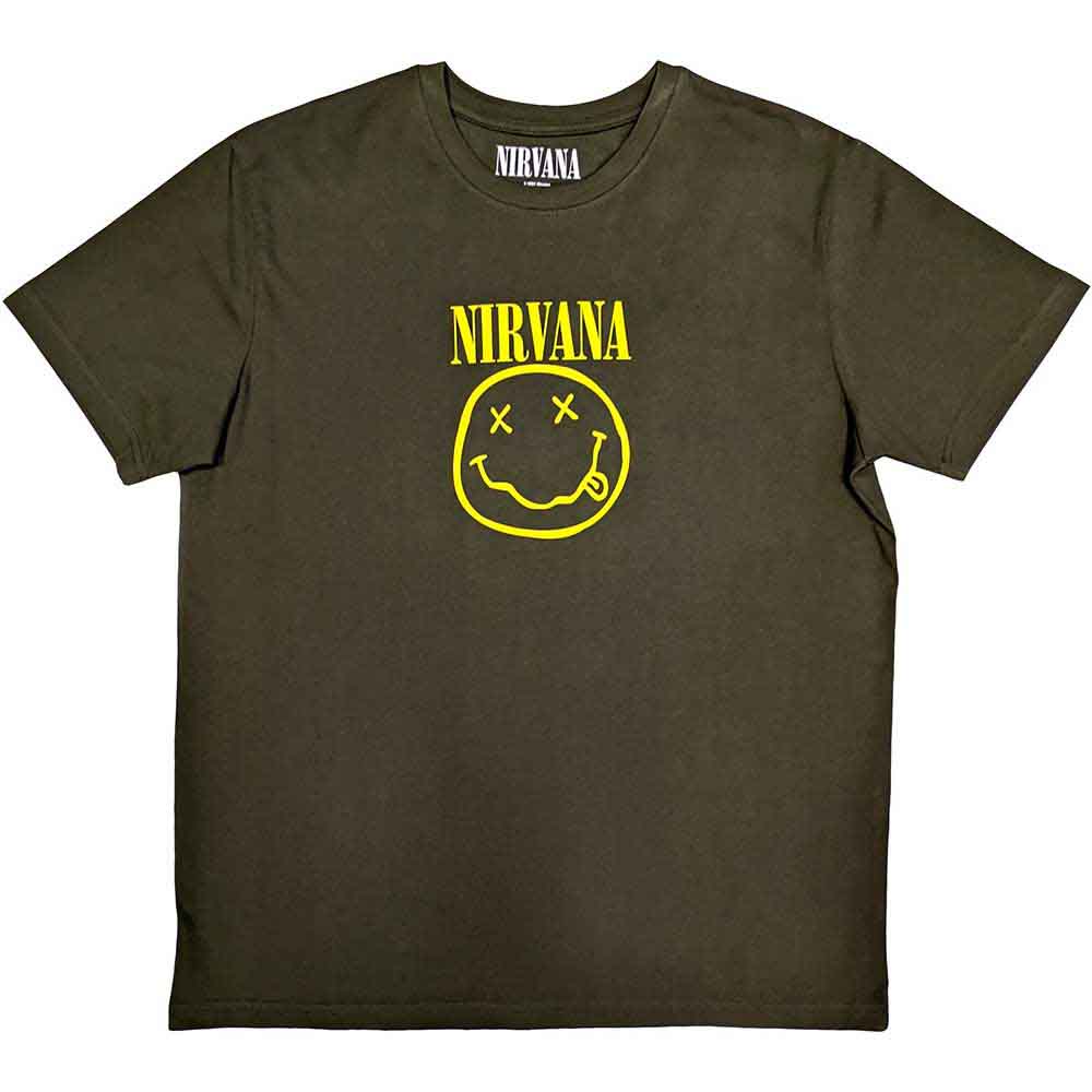 Nirvana: Yellow Happy Face T-shirt – officielt merchandise