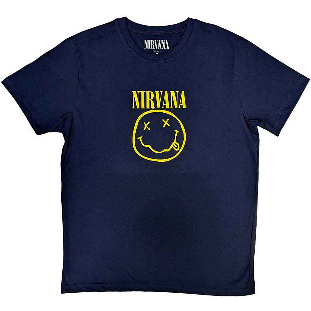 Nirvana: Yellow Happy Face T-shirt – officielt merchandise