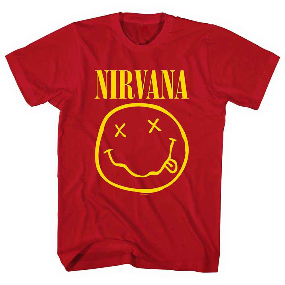 Nirvana: Yellow Happy Face (LOS) T-shirt – officielt merchandise