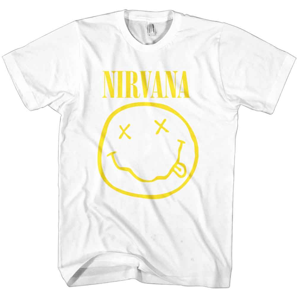 Nirvana: Yellow Happy Face T-shirt – officielt merchandise