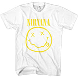 Nirvana: Yellow Happy Face T-shirt – officielt merchandise