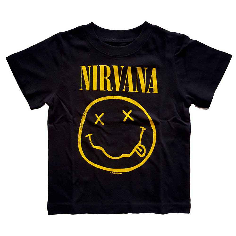 Nirvana: Yellow Happy Face T-shirt – officielt merchandise