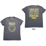 Nirvana: Yellow Happy Face (Brindle) T-shirt – officielt merchandise