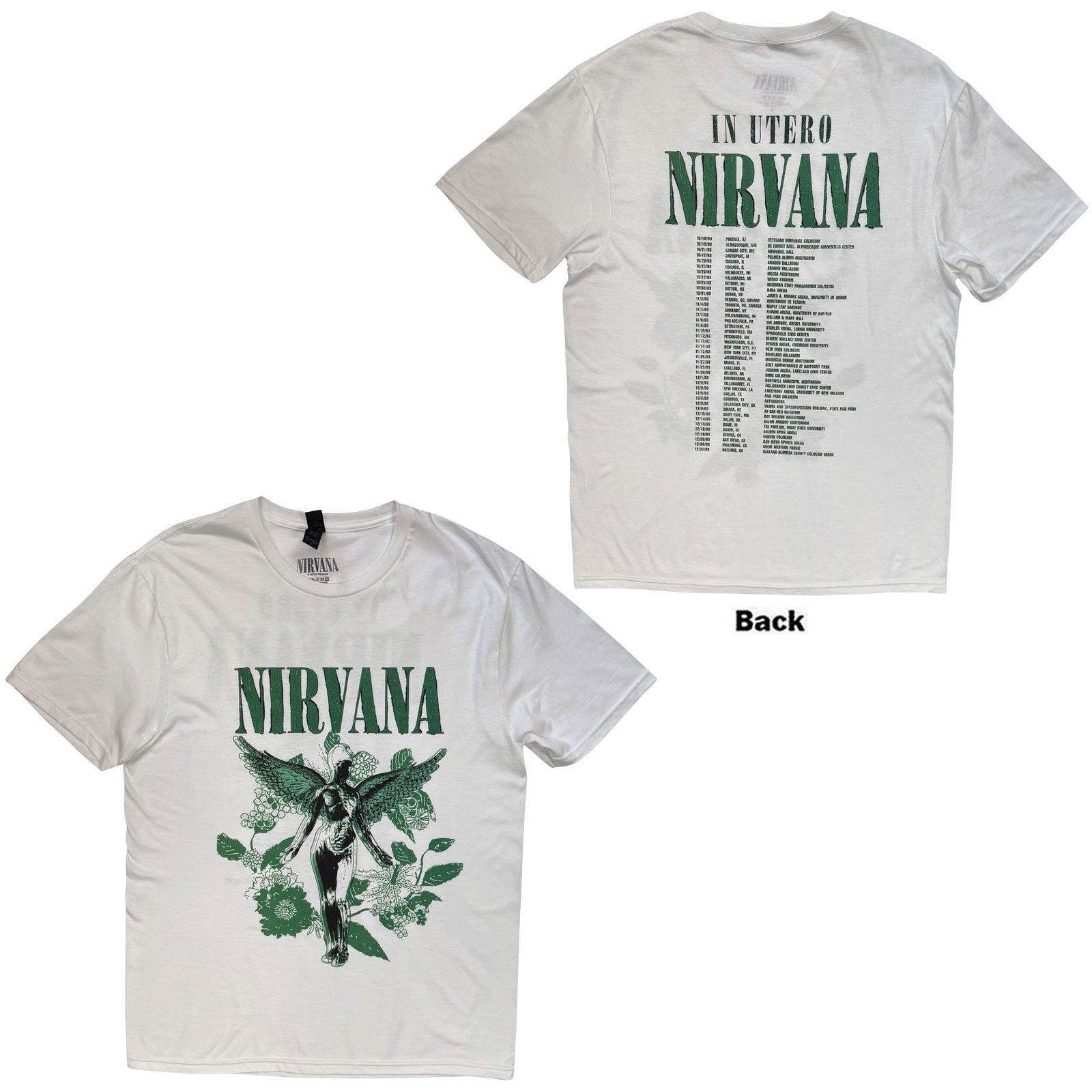 Nirvana: In Utero Green T-shirt – officielt merchandise