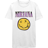 Nirvana: Xerox Happy Face Pink T-shirt – officielt merchandise