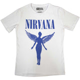 Nirvana: Angelic Blue Mono T-Shirt (Kvinder)