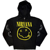 Nirvana: Yellow Happy Face Zipped Hoodie