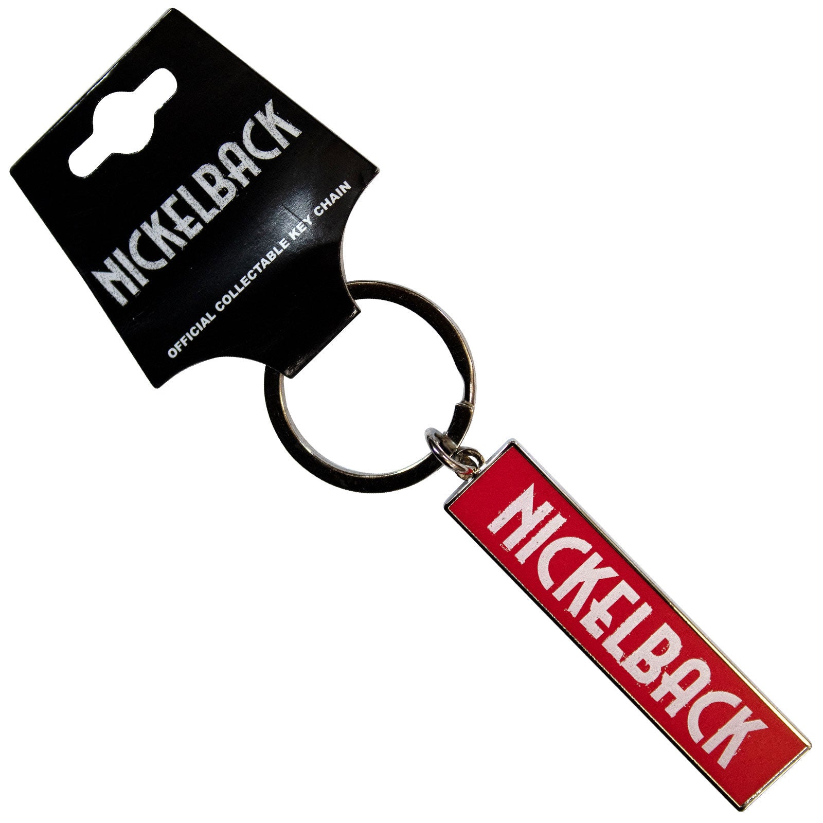 Nickelback: White Logo Red Keychain