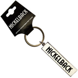 Nickelback: Black Logo White Keychain
