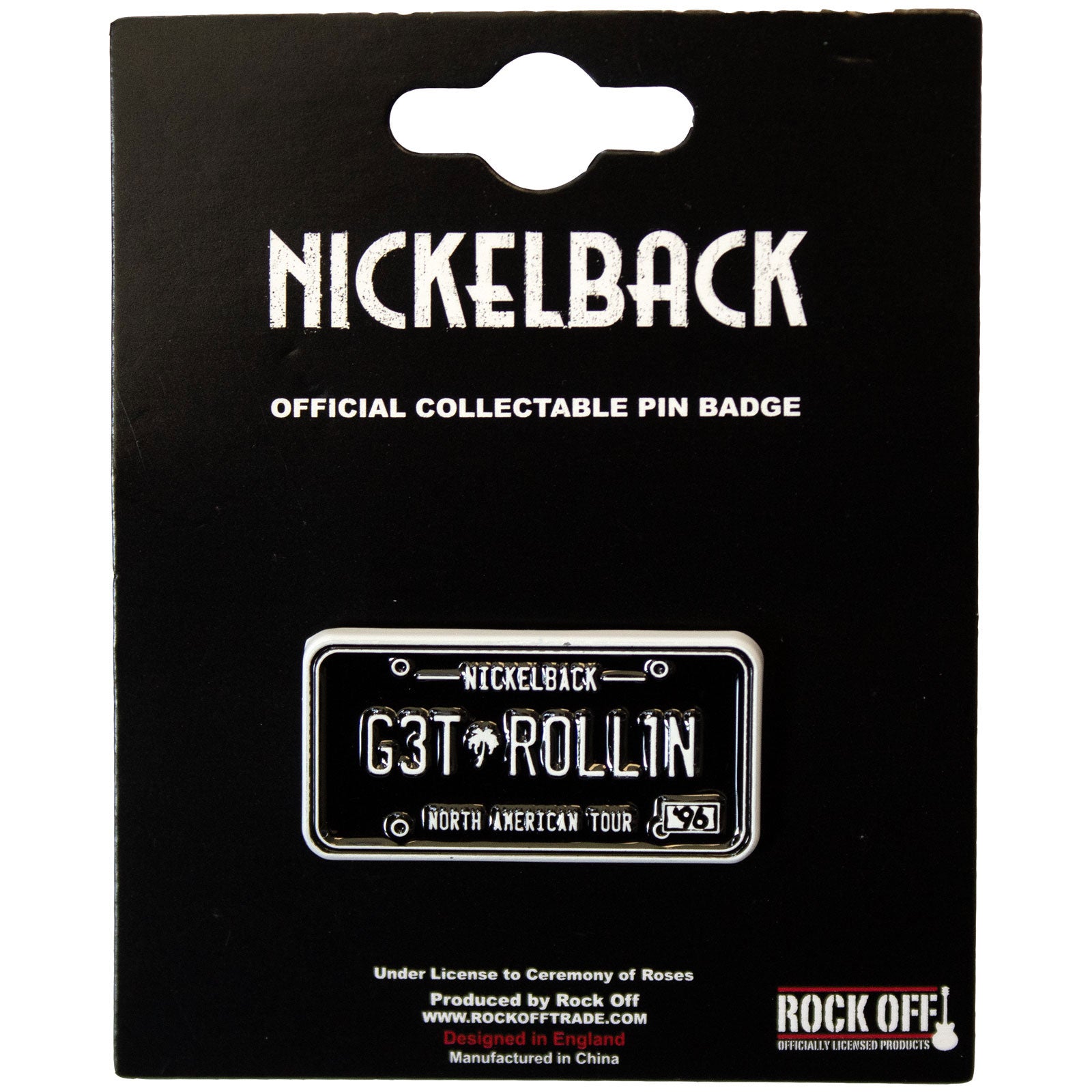 Nickelback: License Plate Pin Badge