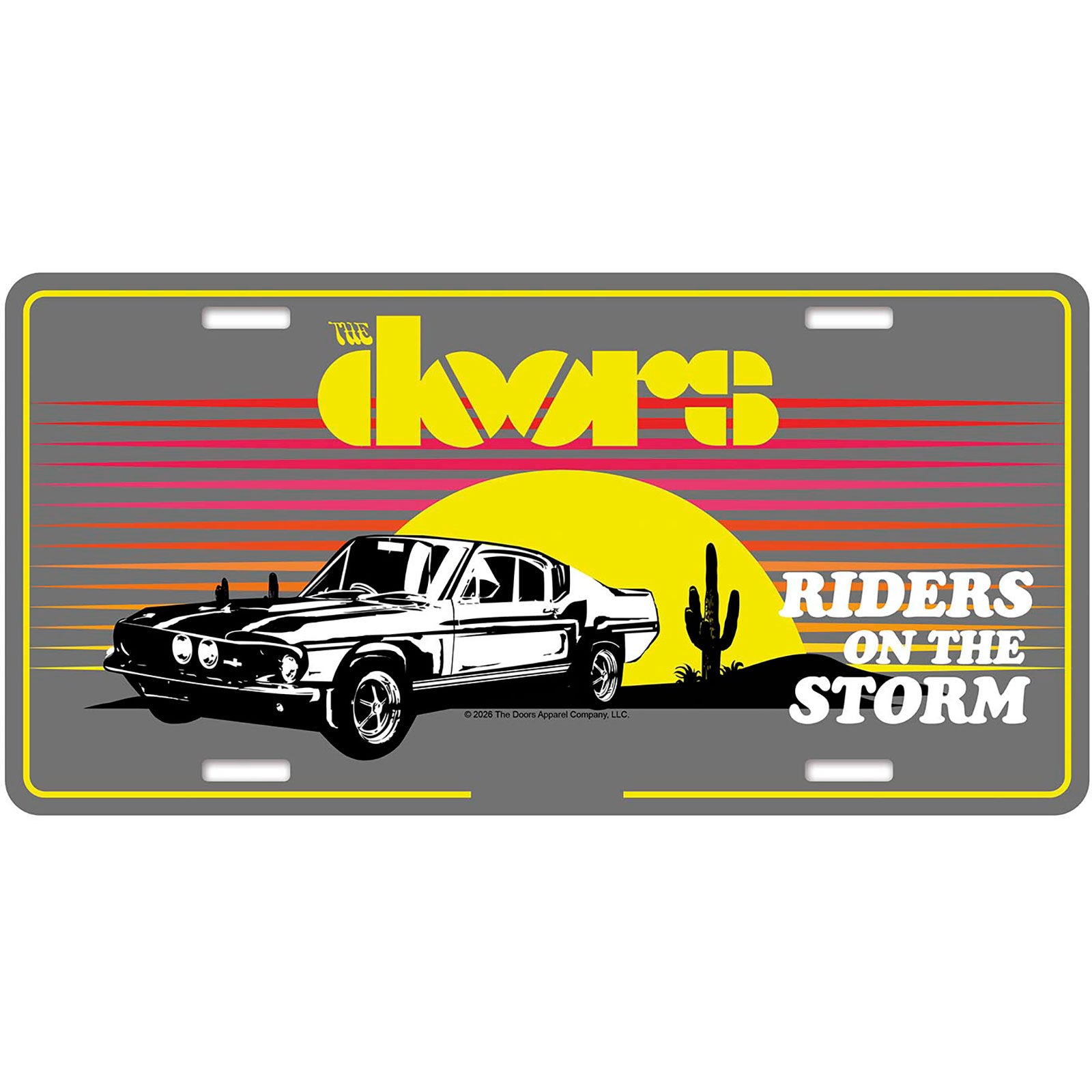 The Doors: Riders On The Storm Number Plate – officielt merchandise