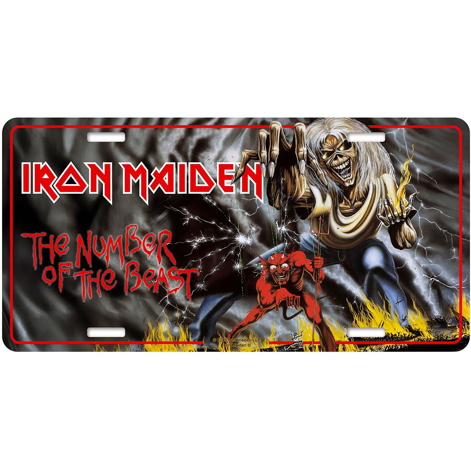 Iron Maiden: Number Of The Beast Number Plate – officielt merchandise