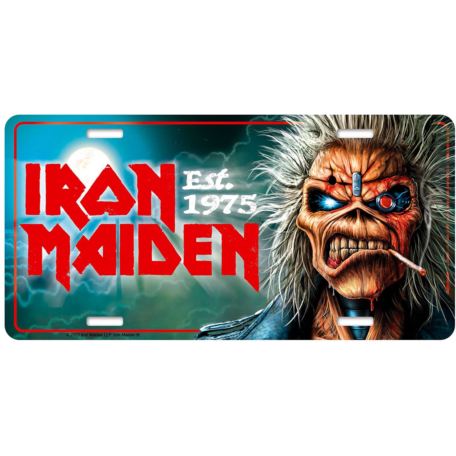Iron Maiden: Est 1975 Number Plate – officielt merchandise