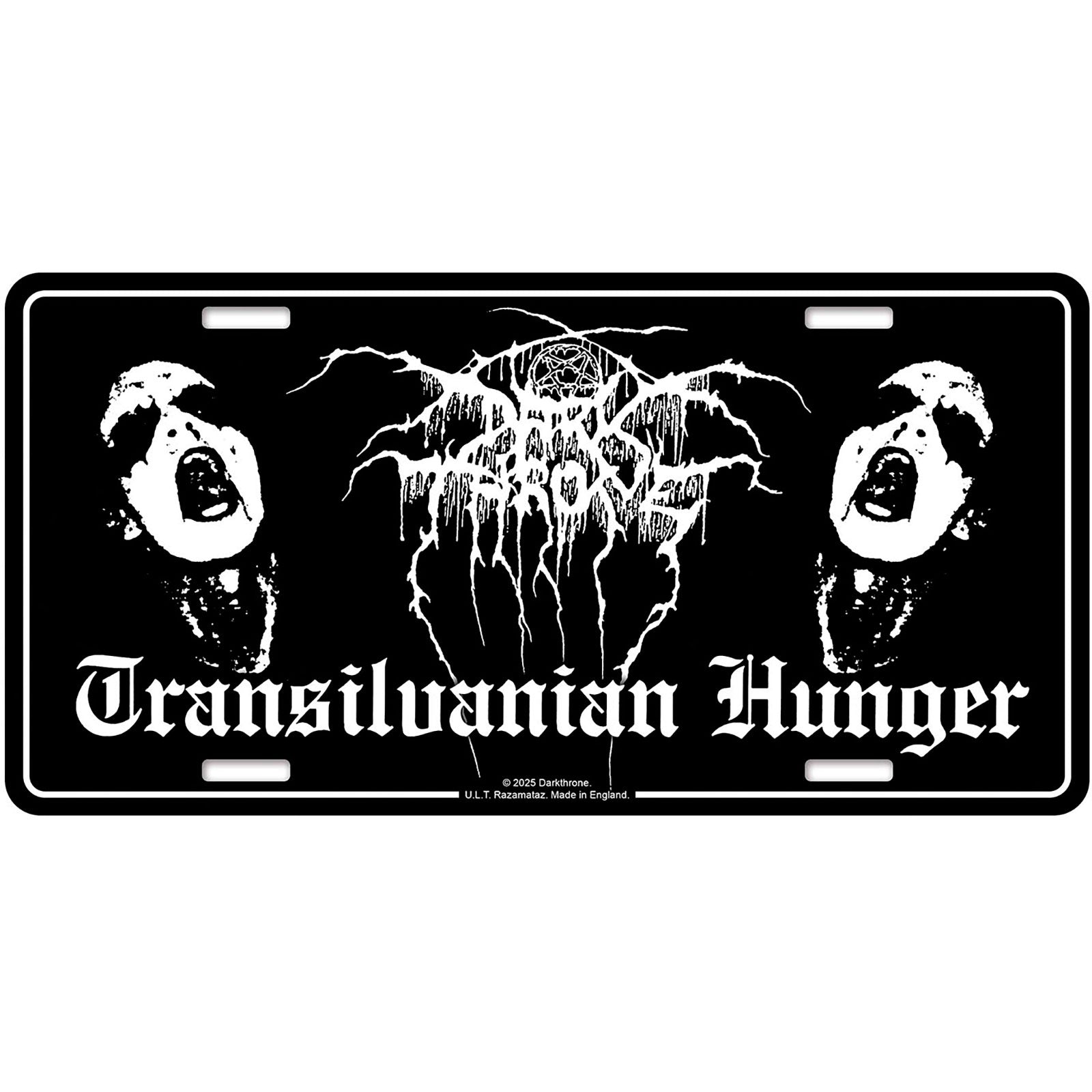 Darkthrone: Transilvanian Hunger Number Plate – officielt merchandise