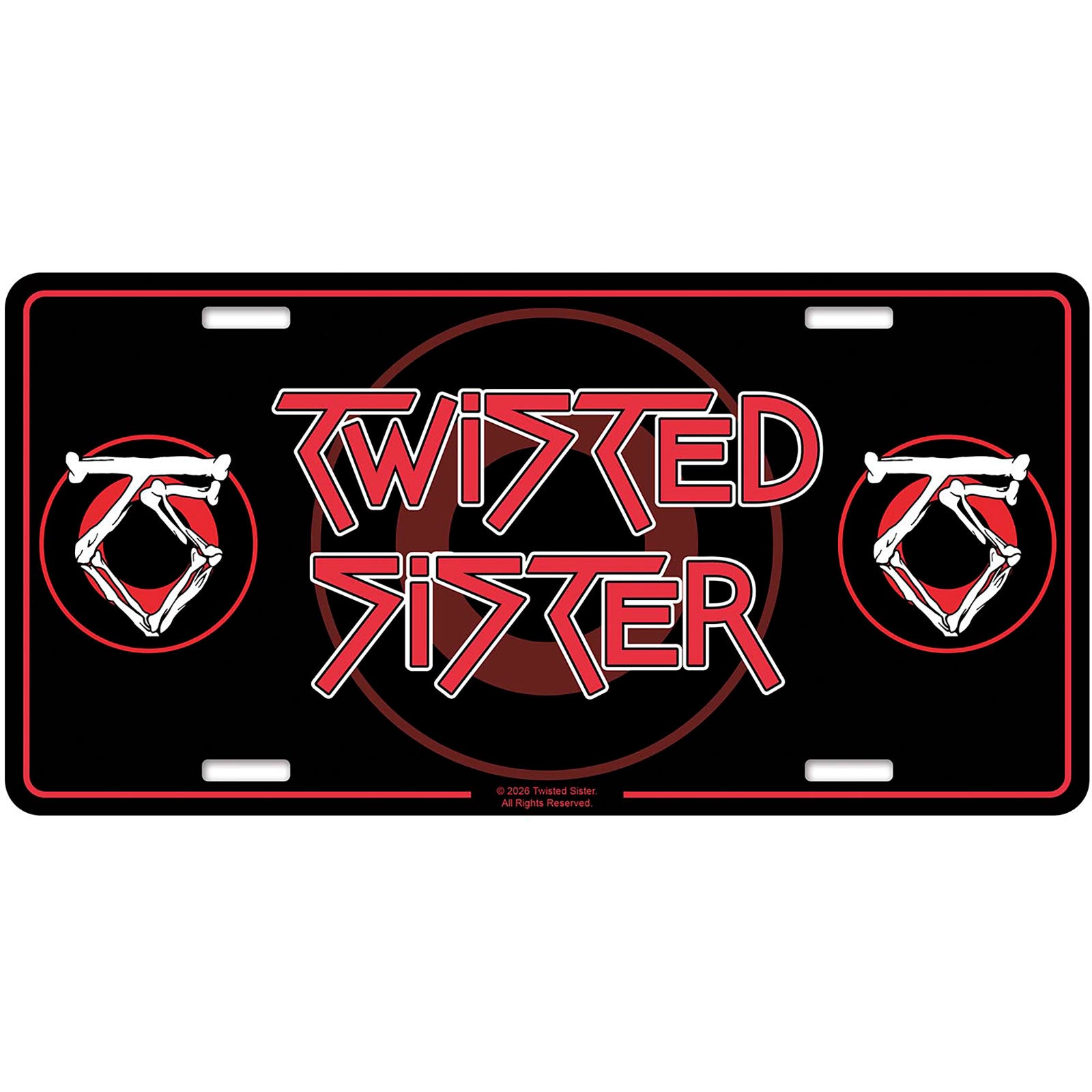 Twisted Sister: Logo Number Plate – officielt merchandise