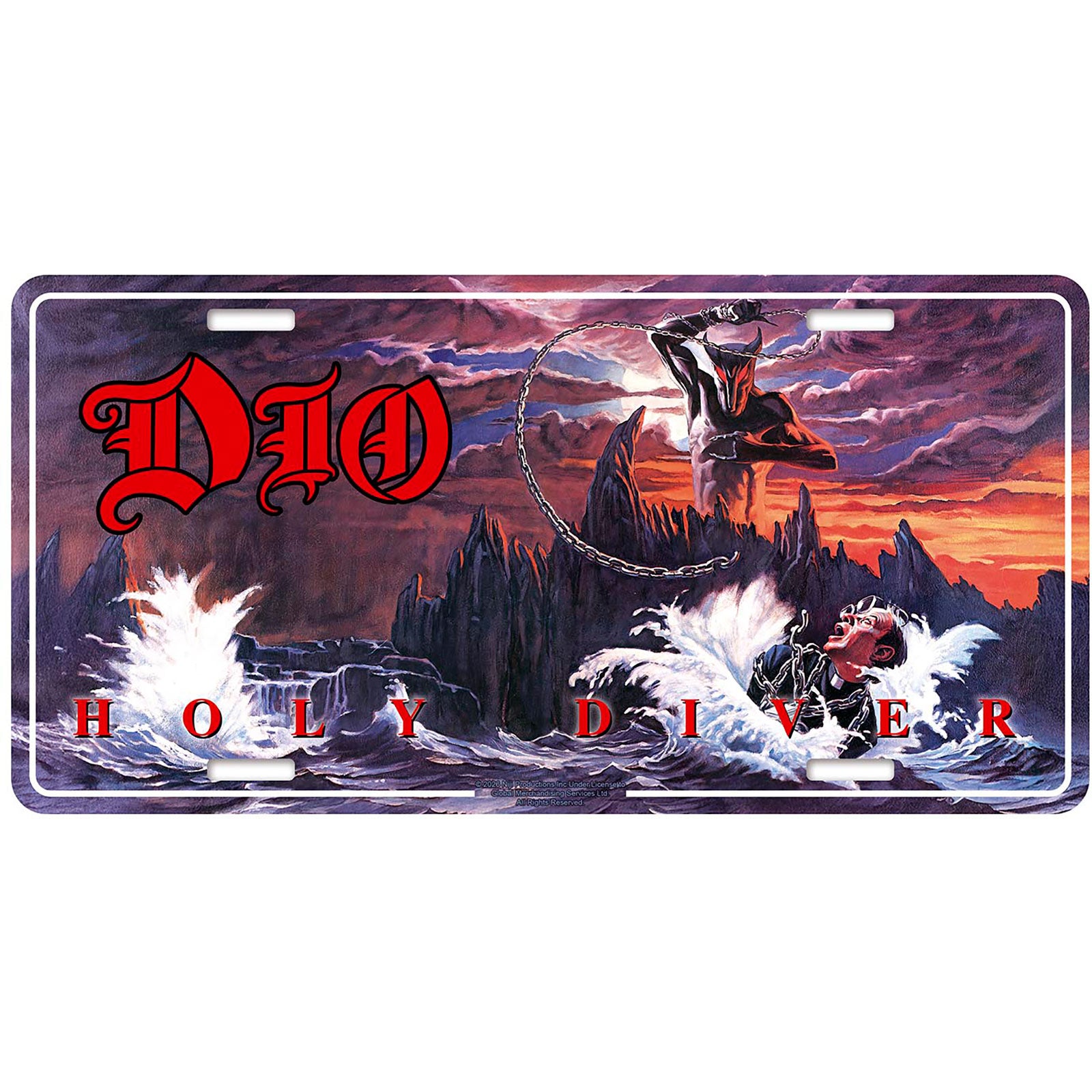 Dio: Holy Diver Number Plate – officielt merchandise