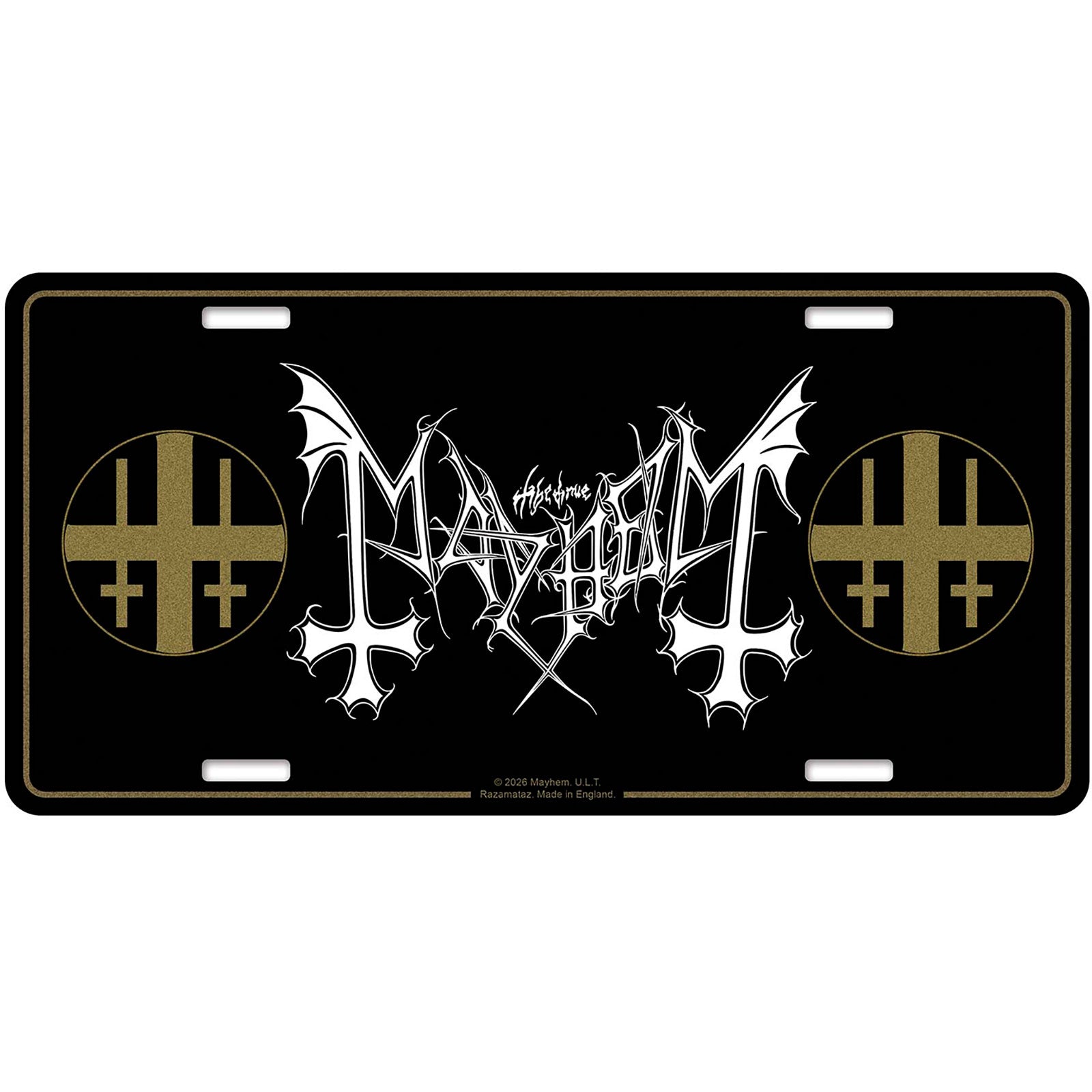 Mayhem: Logo Number Plate – officielt merchandise