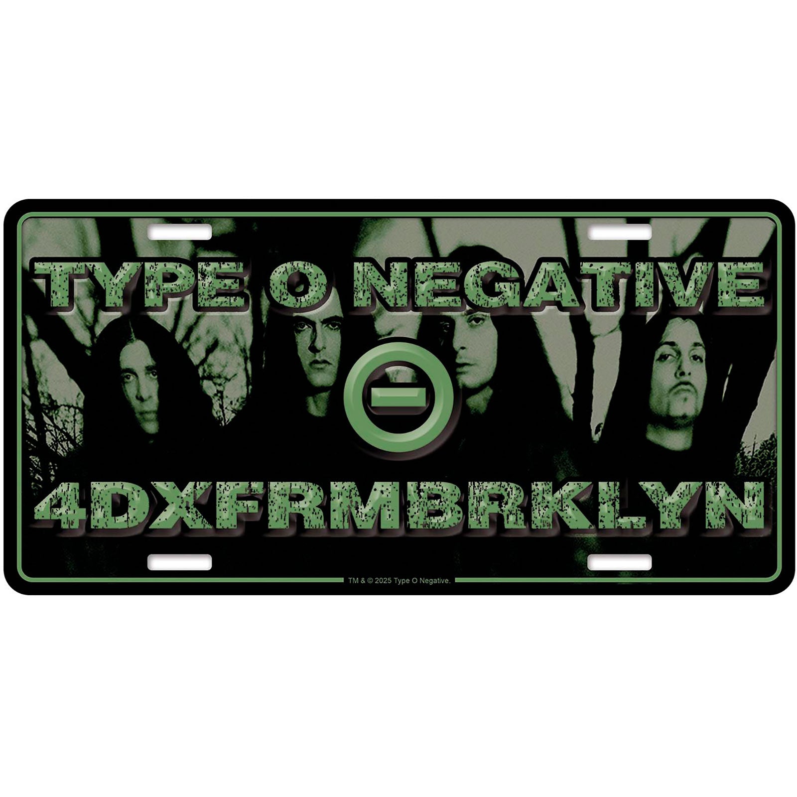 Type O Negative: 4Dxfrmbrklyn Number Plate – officielt merchandise