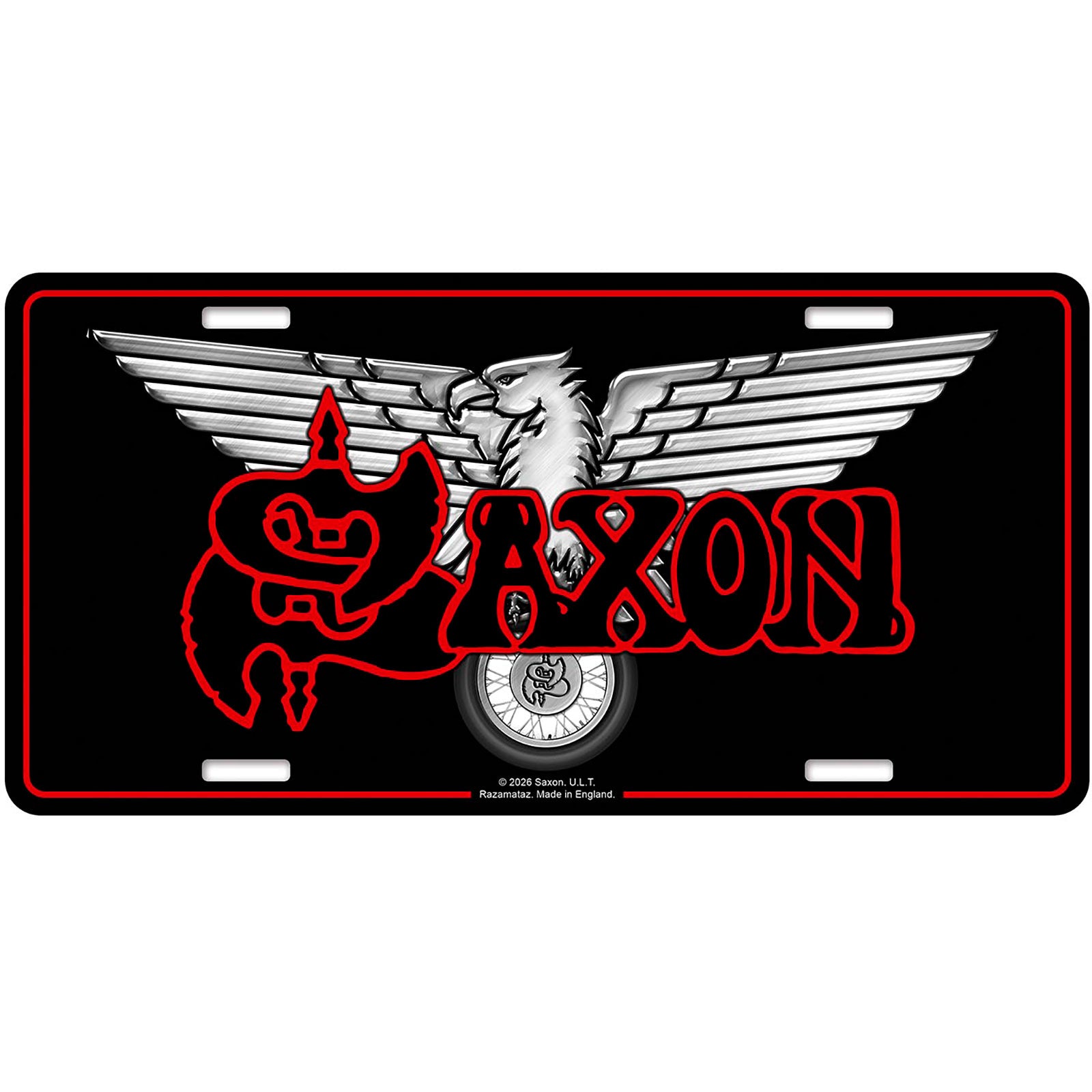 Saxon: Wheels Of Steel Number Plate – officielt merchandise